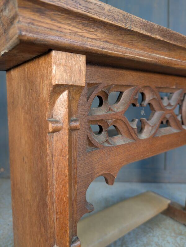 Large Ornate Oak Vintage Prayer Desk Prie Dieu
