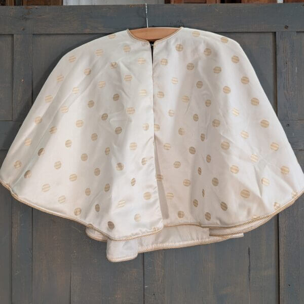 Modern Priest's Cape in Ivory Faux Silk