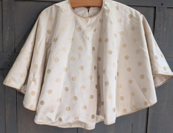 Modern Priest's Cape in Ivory Faux Silk
