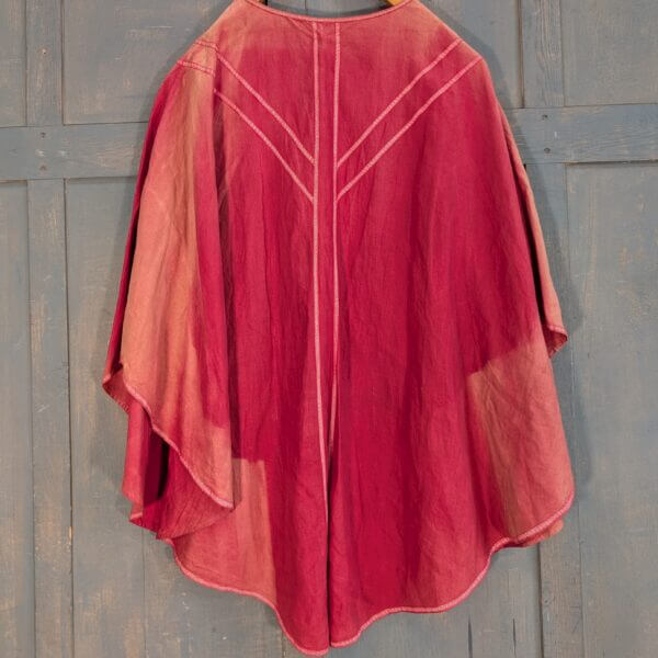 Seriously Faded 1940's Vintage Red Cotton Chasuble