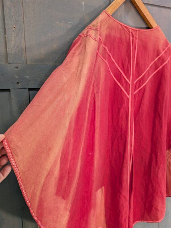 Seriously Faded 1940's Vintage Red Cotton Chasuble