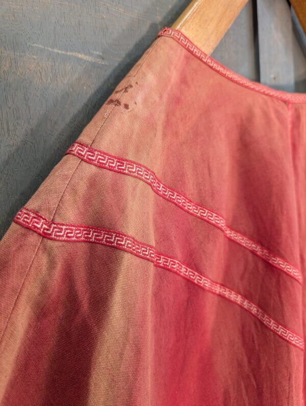 Seriously Faded 1940's Vintage Red Cotton Chasuble