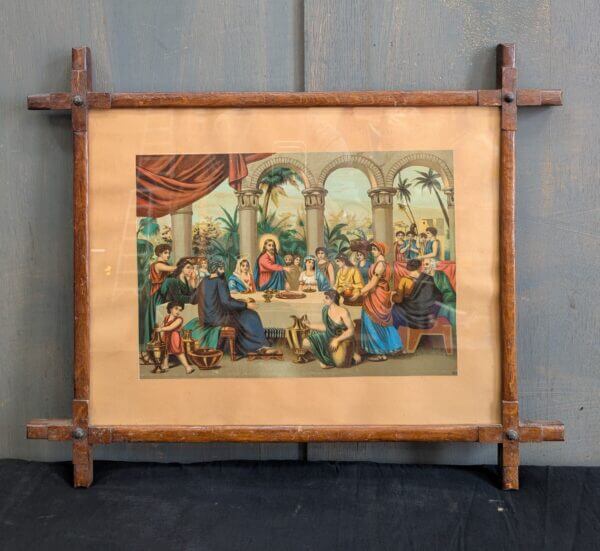 Italian 19th Century Chromolithograph of Jesus with the Mothers