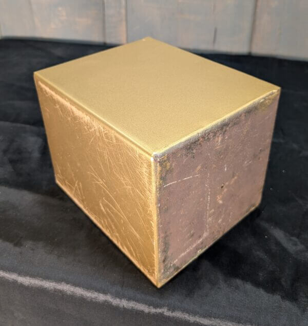 Small Gold Painted Steel Church Tabernacle with Key