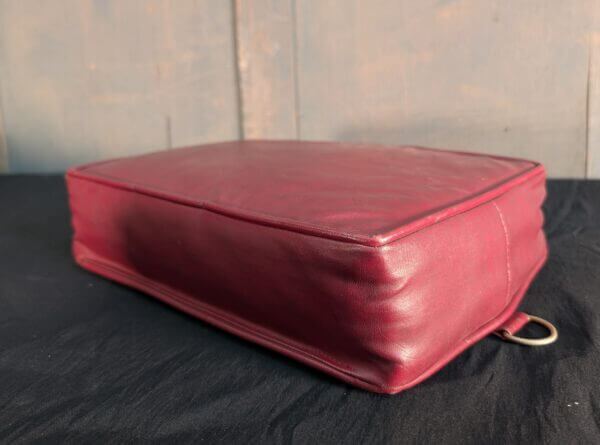 Vintage Red Vinyl Church Hassocks Cushions Kneelers with Hanging Loops #2