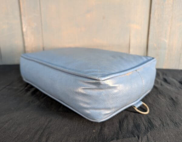 Hard Wearing Blue Vinyl Church Hassocks Cushions Kneelers with Brass Hangers