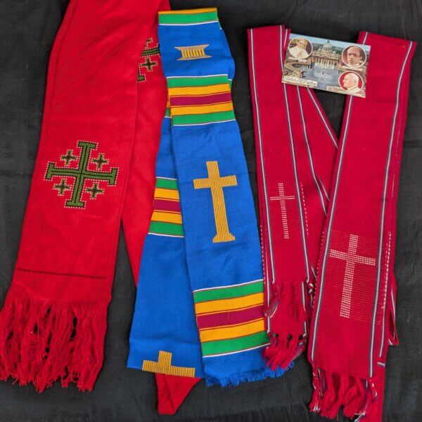 Four Colourful African Preaching Stoles
