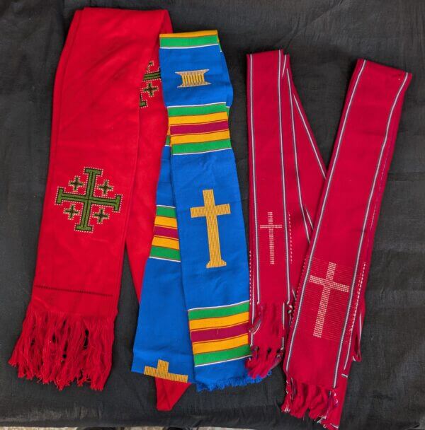 Four Colourful African Preaching Stoles
