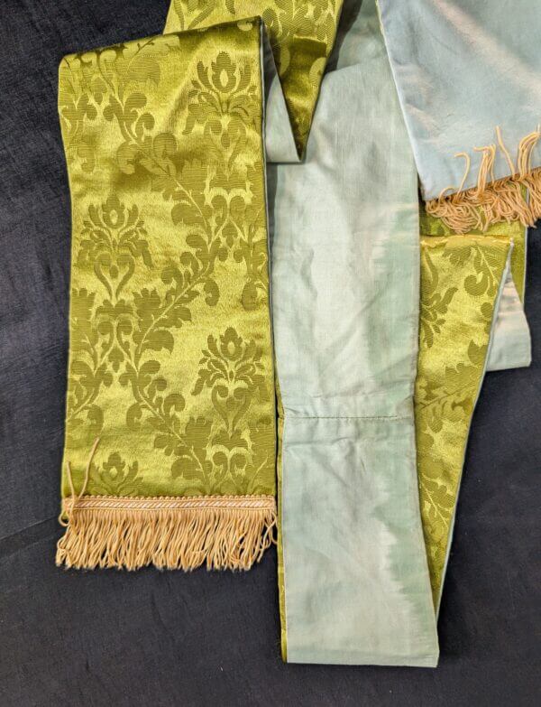 Electric Chartreuse Silk Damask Stole