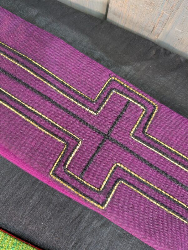 Four Modern Stoles Purple Green White & Red/Green Reversible