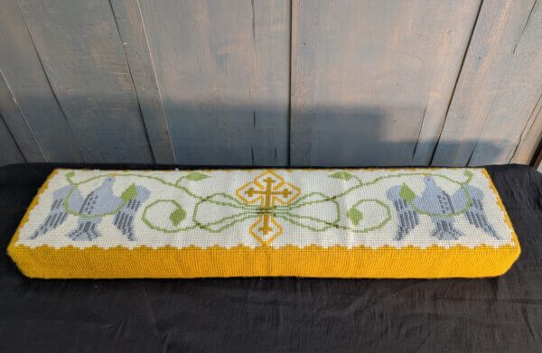 Large Two Person Hand Embroidered Kneeler Cushion