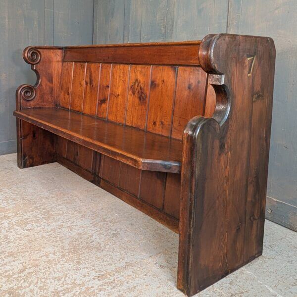 Antique Georgian Pine Pews from St John the Divine Chatham with both Ends Plain Type 3