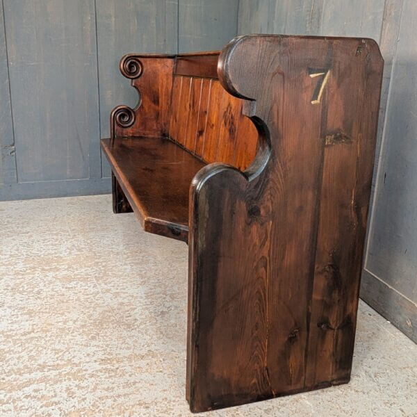 Antique Georgian Pine Pews from St John the Divine Chatham with both Ends Plain Type 3