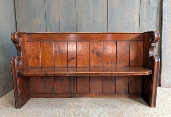 Antique Georgian Pine Pews from St John the Divine Chatham with both Ends Plain Type 3