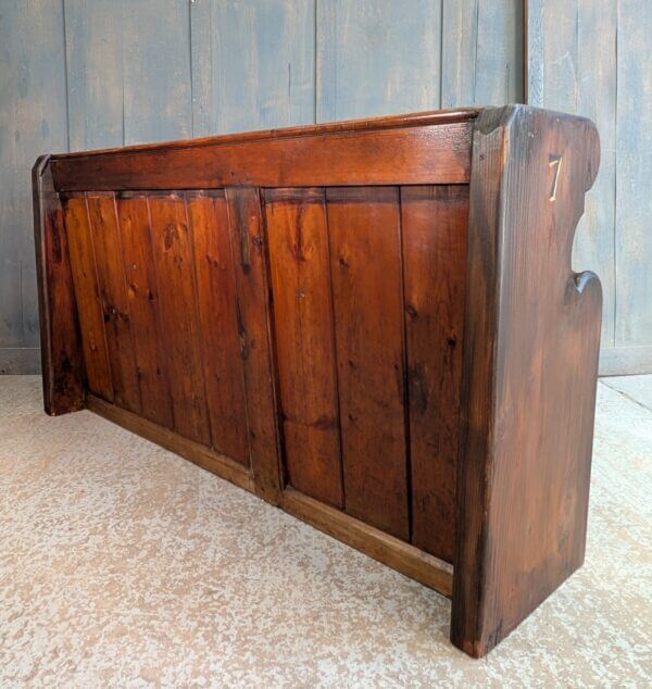 Antique Georgian Pine Pews from St John the Divine Chatham with both Ends Plain Type 3