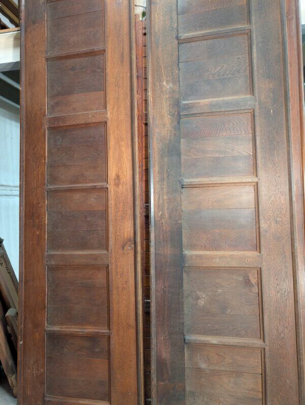 Two Large 1850's Victorian Oak Panels Panelling from St John's Ely