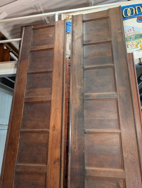 Two Large 1850's Victorian Oak Panels Panelling from St John's Ely