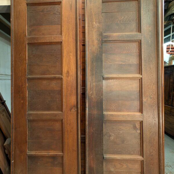 Two Large 1850's Victorian Oak Panels Panelling from St John's Ely