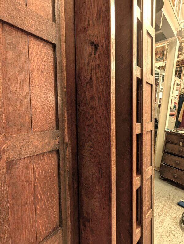 St Andrew's United Church New Brighton Two Long Carved Antique Gothic Oak Choir Panels 6.5m