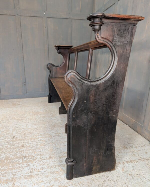 Barn Find Unusual Open Back Oak Victorian Gallery Pews Benches