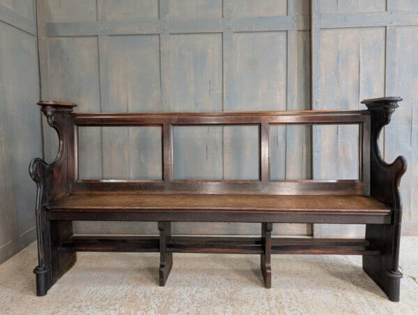 Barn Find Unusual Open Back Oak Victorian Gallery Pews Benches