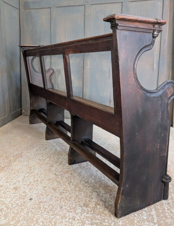 Barn Find Unusual Open Back Oak Victorian Gallery Pews Benches