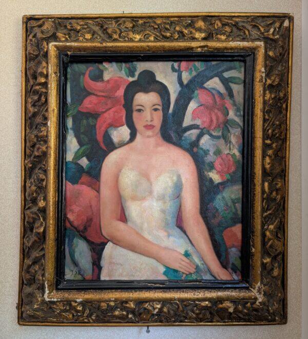 Oil Painting of 'The Indian Curtain' after John Duncan Ferguson