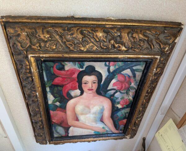 Oil Painting of 'The Indian Curtain' after John Duncan Ferguson