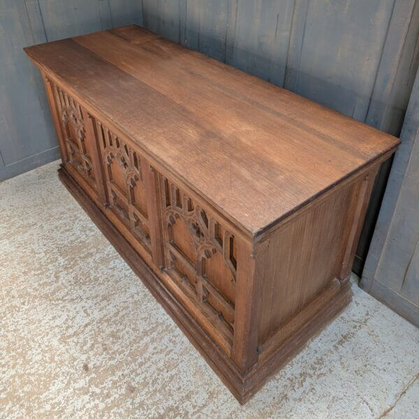 Medium Size Early 1900's Oak Gothic Church Altar from Robertsbridge