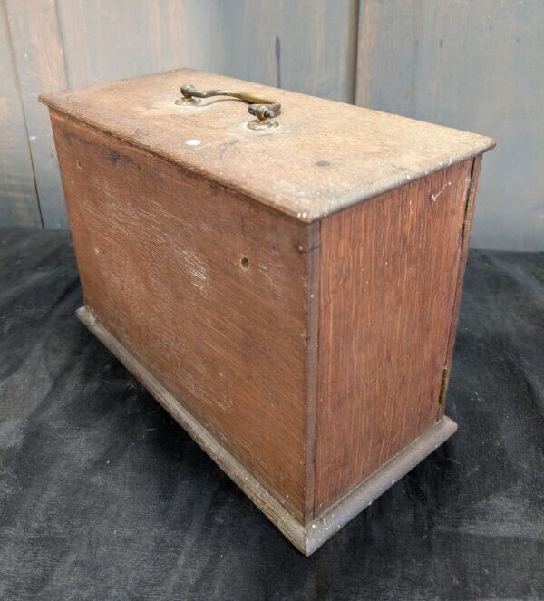 Teak Carrying Box Tabernacle for Communion Silver