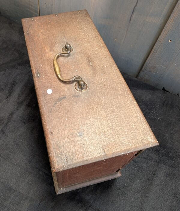 Teak Carrying Box Tabernacle for Communion Silver