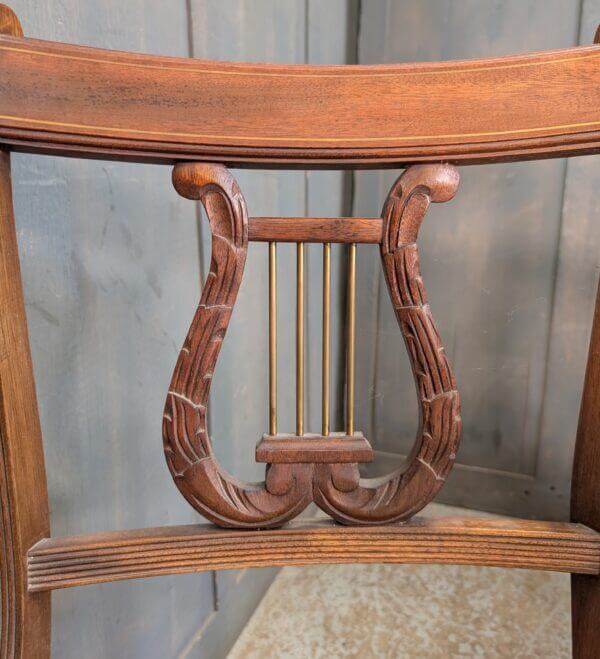 Six Reproduction Regency Style Lyre back Dining Chairs - BARGAIN-