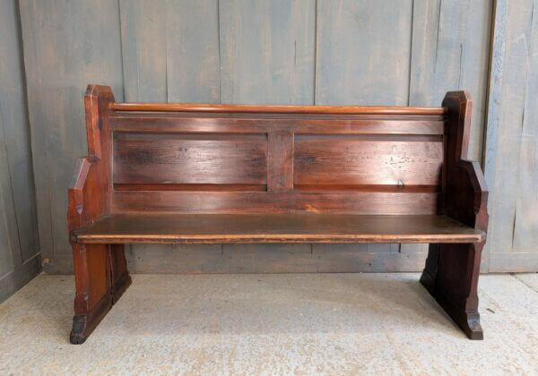 Panel Back Attractive Elbow End Victorian Church Pew Benches from Bearwood Birmingham