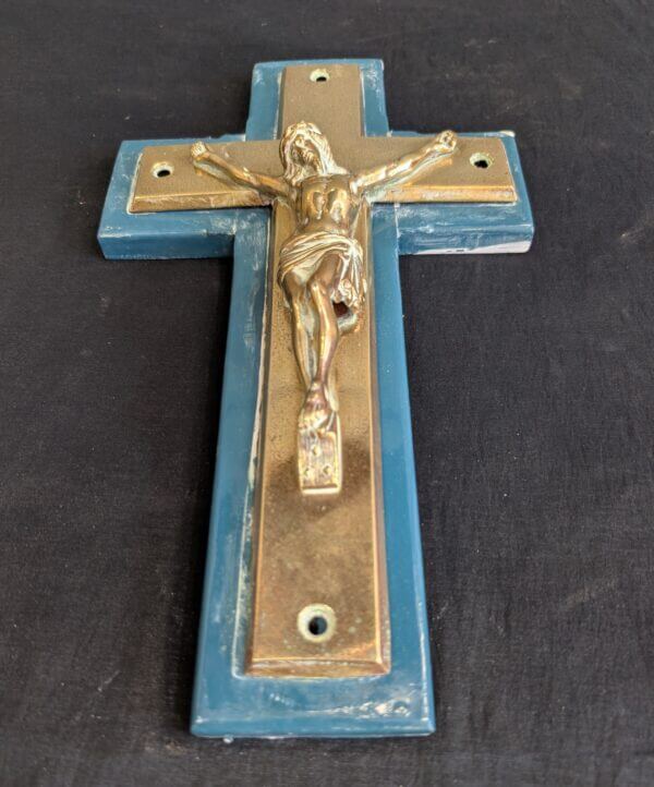 Wall Mounted Antique Altar Crucifix from The Mission Church Robertsbridge