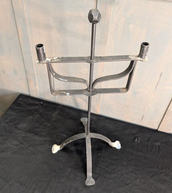 Blacksmith Made Wrought Iron Church Altar Candle Holder