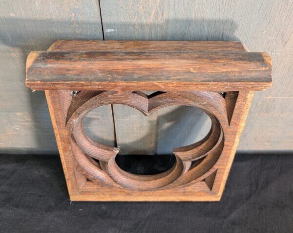 Antique Carved Oak Trefoil Decorative Feature