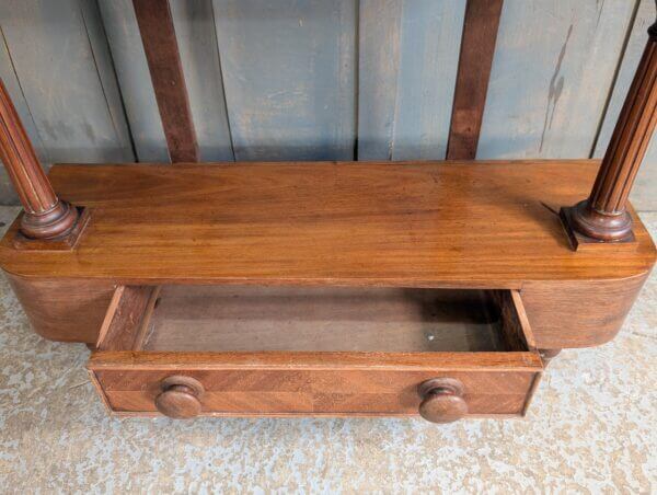 Late Victorian Mahogany Display Shelving Unit with Drawer