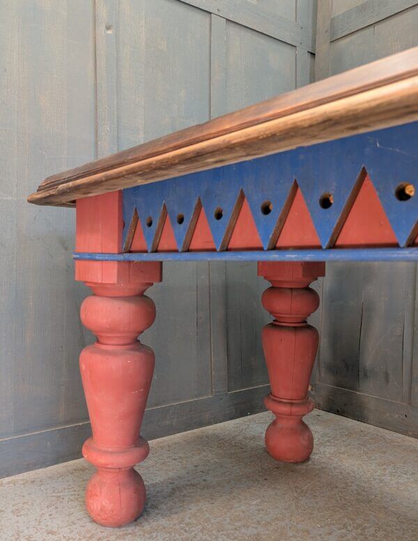Large 19th Century Gothic Pitch Pine Table in the Style & Colour of the 14th Century