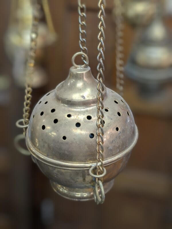 Traditional Full Size Brass 'Ball' Incense Burner Censer Thurible