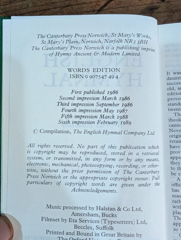 New English Hymnals- Words and Melody Editions