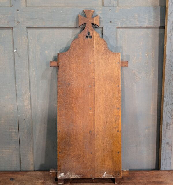 1900's Norwich Gothic Five Hymn Hymnboard with Carved Cross