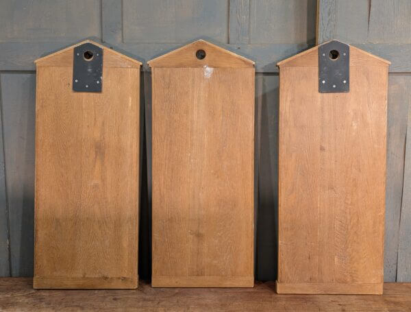 Three Solid Oak Hymn Boards from Wesley Methodist Church