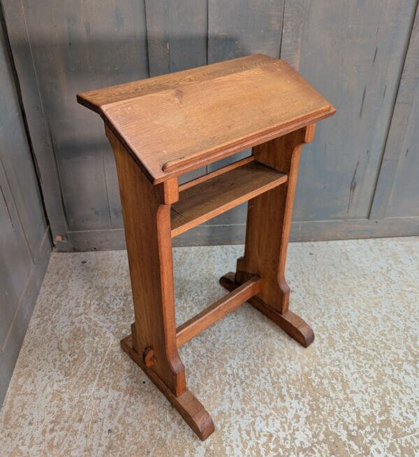 Plain Design Mid Century Oak Taller Prayer Desk Prie Dieu