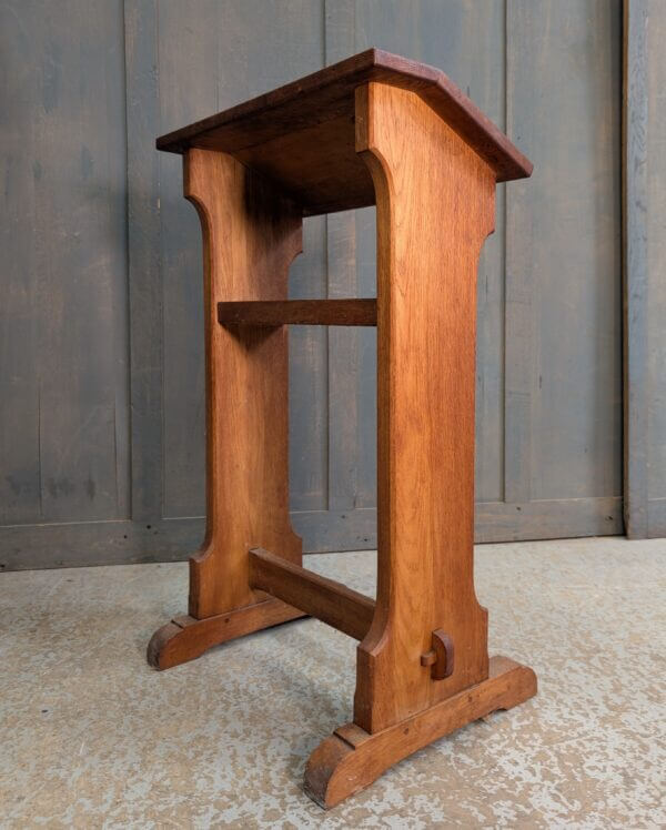 Plain Design Mid Century Oak Taller Prayer Desk Prie Dieu
