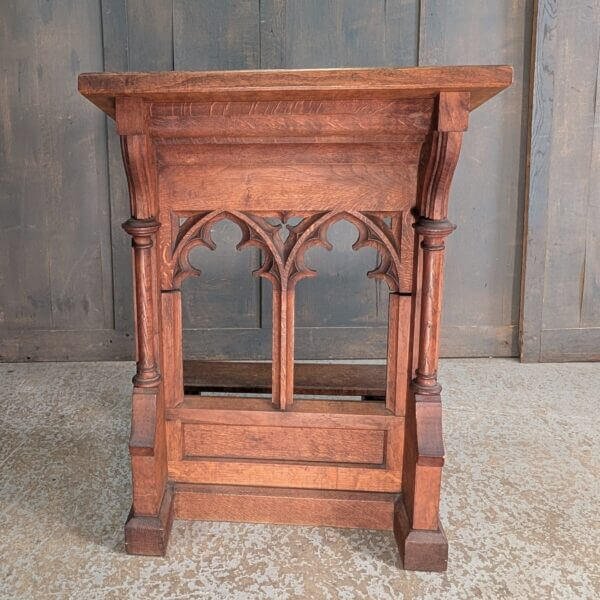 Antique Gothic Oak Prayer Desk Prie Dieu from St Barnabas Norwich