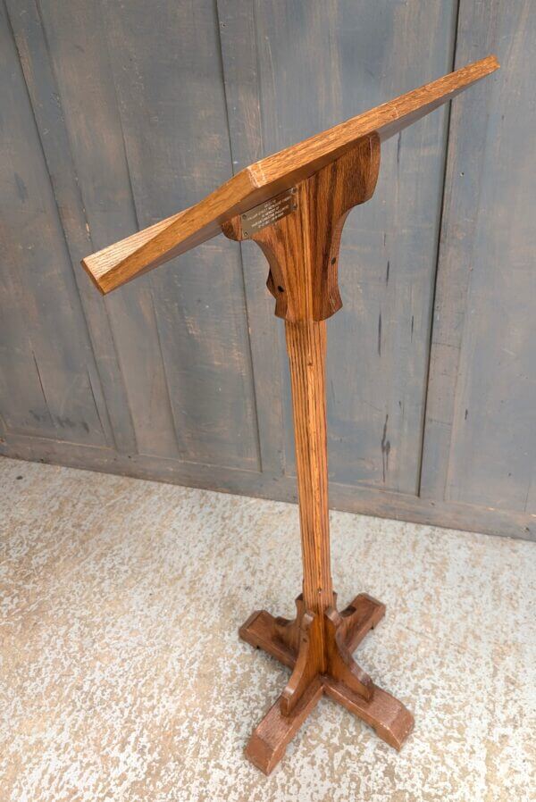 Simple Oak Pedestal Lectern from Wesley Methodist Church
