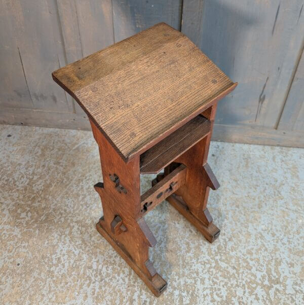 Small Simple Gothic Pre-War Oak Prayer Desk Prie Dieu
