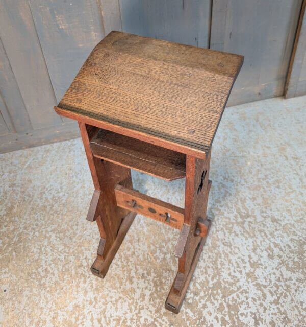 Small Simple Gothic Pre-War Oak Prayer Desk Prie Dieu