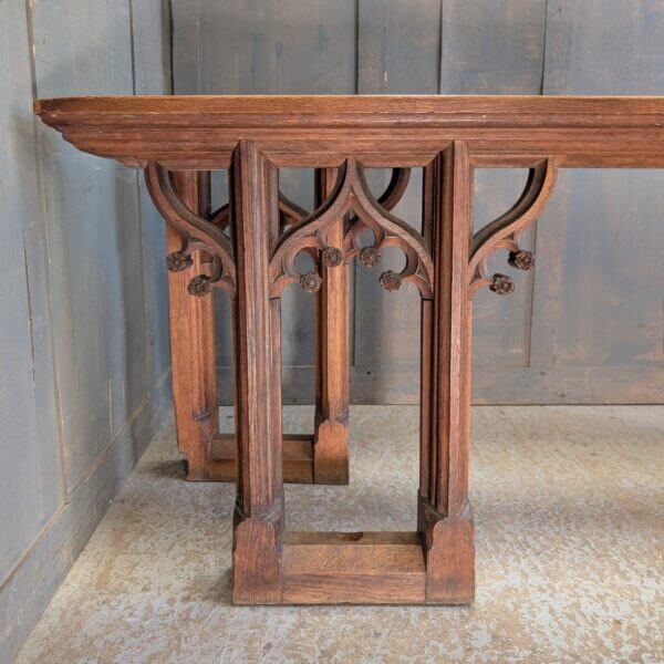 Heavy 1900's Gothic Oak Altar Rails from Norwich