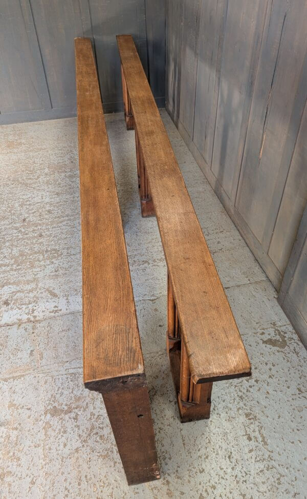 Heavy 1900's Gothic Oak Altar Rails from Norwich